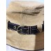 COACH Soho Tan Suede Leather Bucket Hat with Brown Leather Trim Size P/S Logo  eb-21950023
